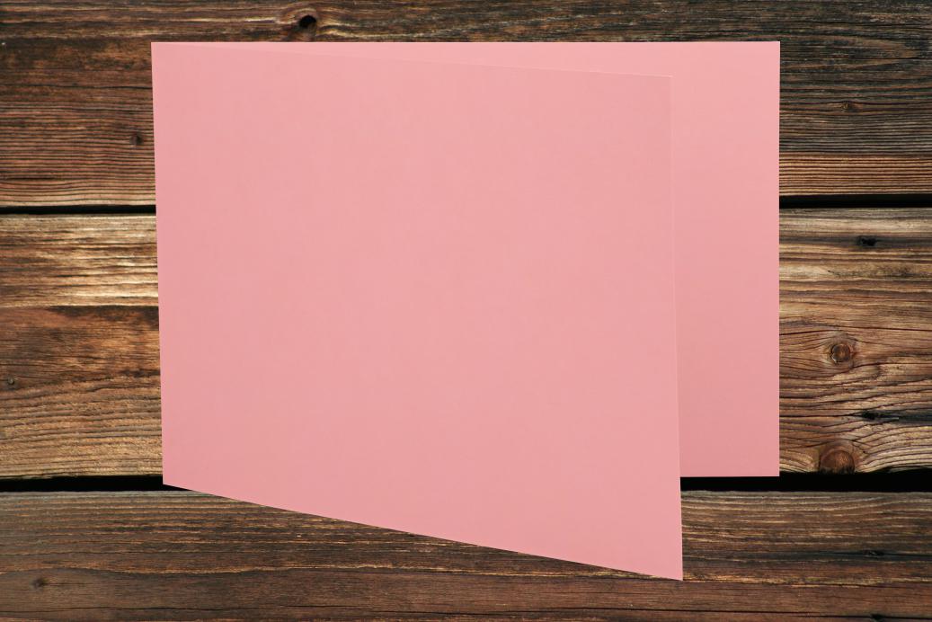 Klappkarten 148x210/420 mm (A5) langdoppelt Dunkelrosa 230 g/qm